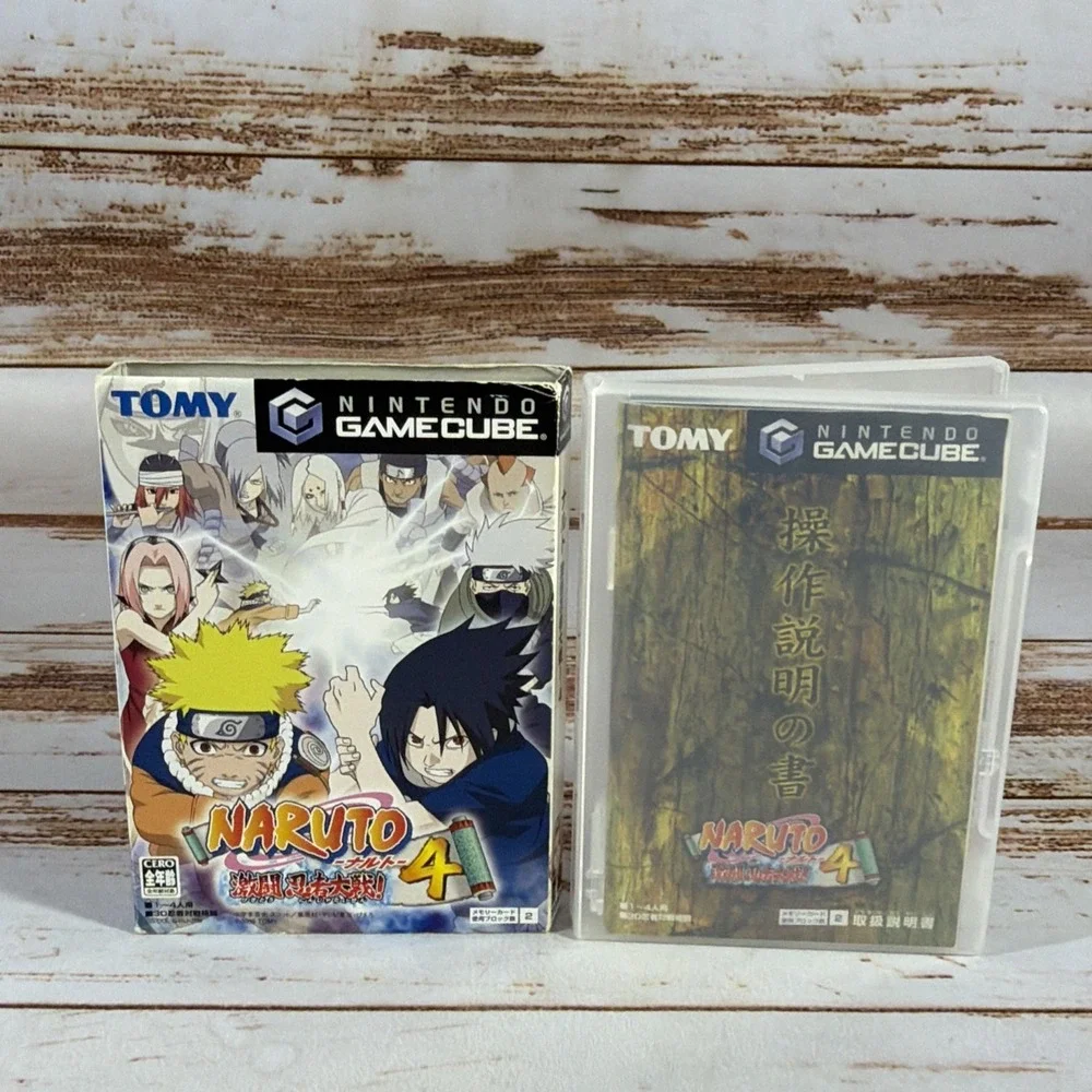 BOXED Naruto Clash of Ninja Gekitou Taisen 1 2 3 4 BUNDLE Set Japanese GameCube